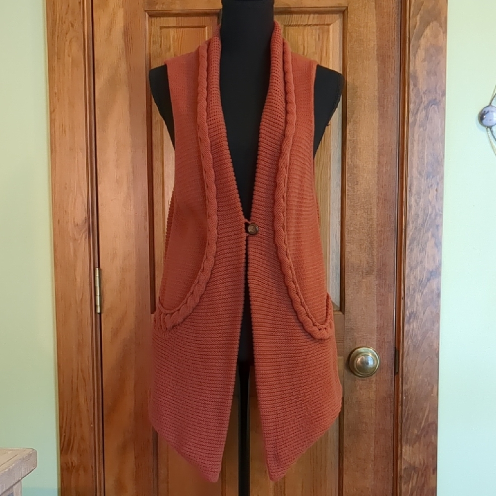 Vintage Willow Terracotta Knit Vest